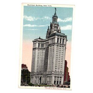 Municipal Building New York Vintage Postcard Publisher Moses King Buildings